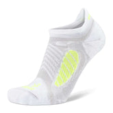 Ultralight No-Show Running Socks, White/Yellow